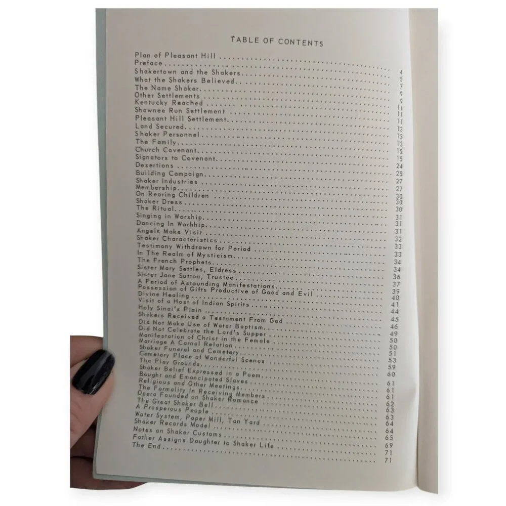 Old Shakertown and the Shakers Booklet Nonfiction Book by Daniel M Hutton